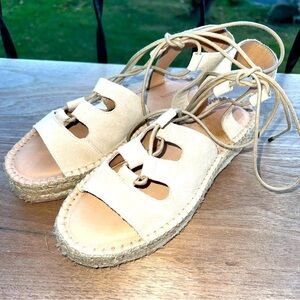 Soludos Women’s Espadrille Sandals. Summer Sedona Ghillies Platform USW Size 7.5